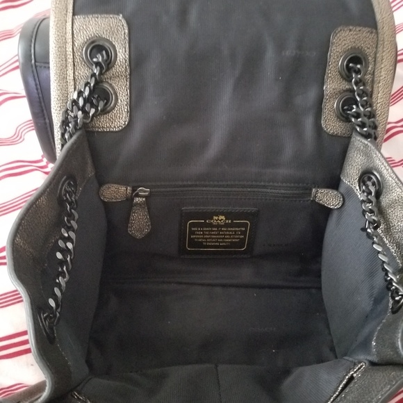 🐸Coach RANGER FLAP CROSSBODY METALLIC - Picture 3 of 8